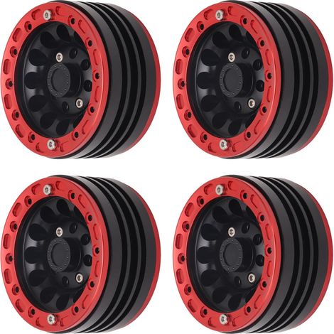 4 Jantes Alliage CNC 1.9" pour Véhicules RC 1/10, Compatibles Axial SCX10 et MST, Type Beadlock - AXI03007 (1/5)