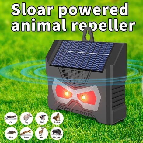 Pacchetto di 2 Deterrenti per Animali, Luci Solari LED lampeggianti, Protezione contro Animali Selvatici come Procioni, Cervi, Volpi, Cinghiali, ecc. (1/4)