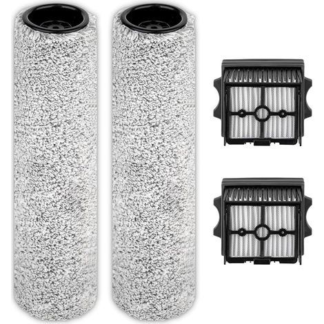 Ersatz-HEPA-Filter für Tineco Floor One S9 Artist Pro/S5 Combo/Stretch S6/Switch 6 Nass- und Trockensauger (Walzenbürste 2 (ohne Griff) + HEPA-Filter 2)