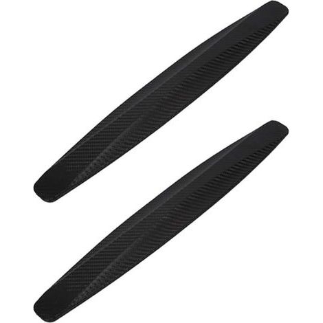 Set of 2, universal rubber anti-collision car corner bumper guard protector anti-scratch strips sticker (black) (1/5)