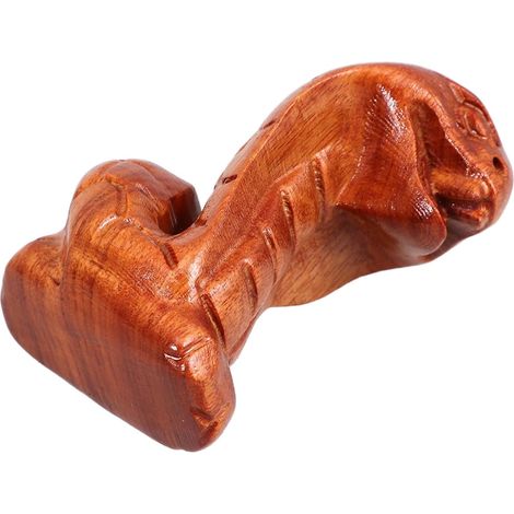 Schlangenfigur aus Massivholz naturgetreu glatte Oberfläche