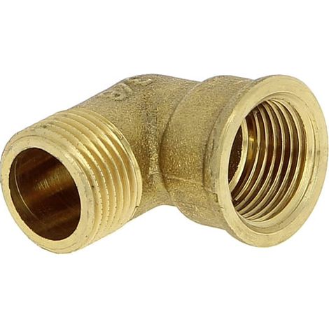 Arcanaute – Coude laiton égal Mâle Femelle 1/4" – Raccord radiateur – Filetage 1/4" (8x13) – Taraudage 1/4" (8x13)