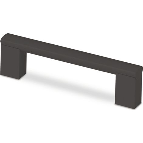 Hettich Stangengriff Clivia,  Bohrabst. 128,  L 140 mm,  B 16 mm,  H 36 mm,  Schwarz matt (1/5)