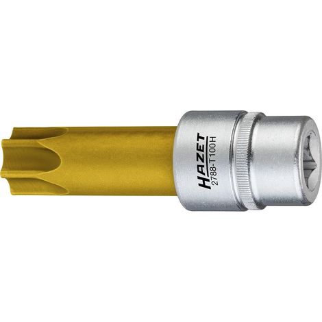Arbre à cames avec fermoirs Torx de tournevis de forage, 4 pans 12,5 mm, 1/2 ", Tamper Resistant Profil Largeur Clé, 1 pièce, revêtement TiN, 2788 de t100h (1/2)