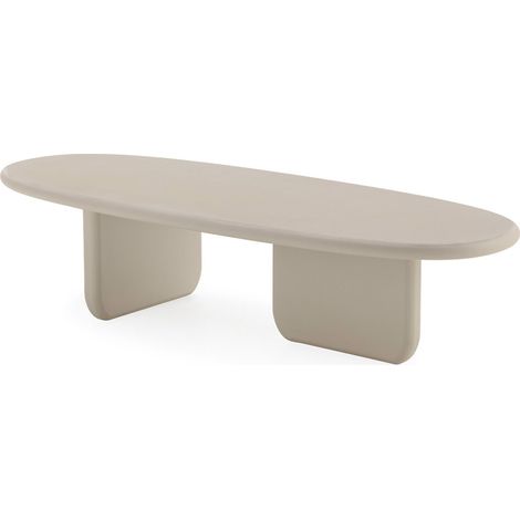 Table basse taupe design effet pierre pour salon contemporain - taupe effet pierre (1/5)