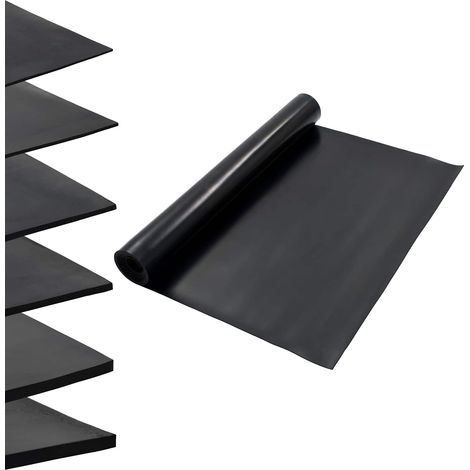 vidaXL Alfombra para el suelo Negro 1,2 x 5 m Goma (1/2)