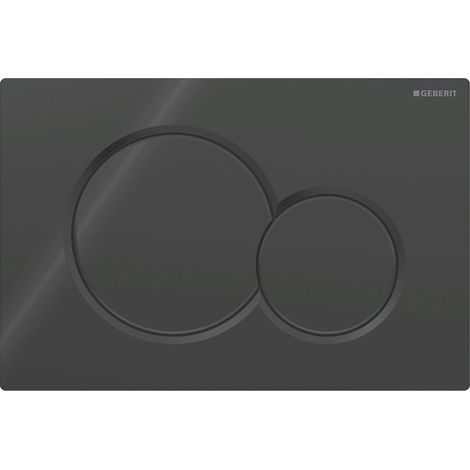 GEBERIT - Plaque de déclenchement Noir brillant 2 boutons de chasse - Sigma01