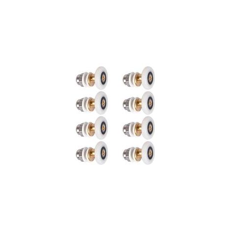 Porte de douche - Roulette pour porte de douche Roulettes coulissantes Porte Rouleau Roue de secours 8pcs 23mm (1/4)
