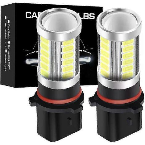 Lot de 2 ampoules LED P13W ultra-lumineuses pour feux de brouillard avant automobiles (feux de jour) compatibles avec MAZDA CX-5 et PEUGEOT 508 (1/4)