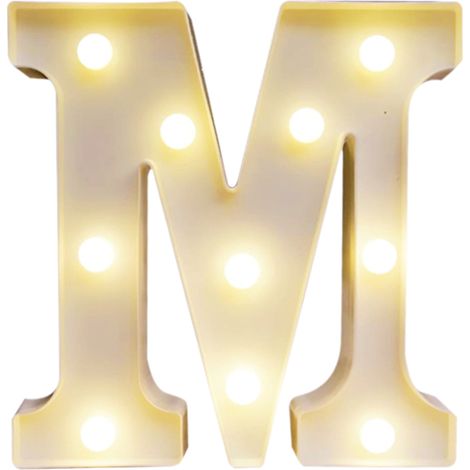 LED-beleuchtete Buchstaben, warmweißes Licht, Betrieb mit 2 AA-Batterien, IP54 wasserdicht (2 AA-Batterien)