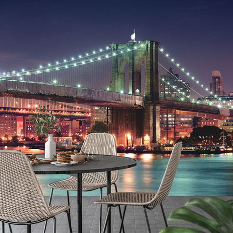 Papier peint panoramique - Pont New York - 130 cm x 86 cm (1/4)