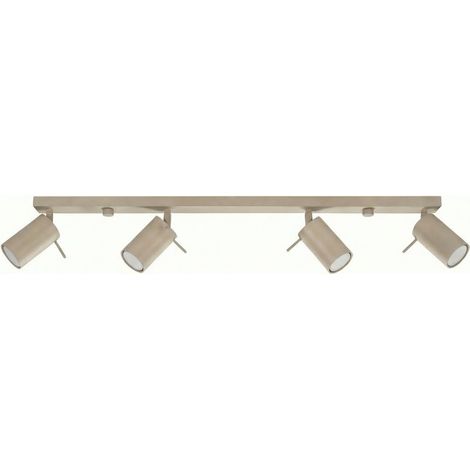 Plafonnier minimaliste taupe barre 81cm 4 spots GU10 (1/5)
