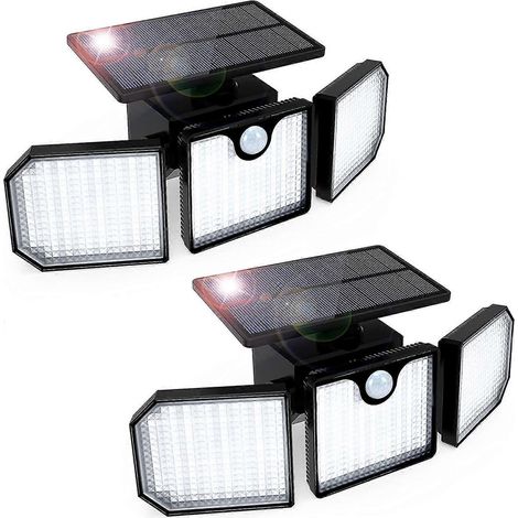 1 lampe solaire d'extérieur Golwof 230 LED avec détecteur de mouvement, éclairage à trois faces, étanche IP65. (1/5)