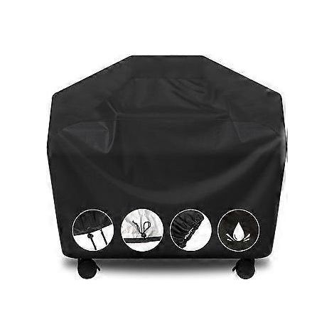 Grillabdeckung, BBQ-Abdeckung, 145 x 61 x 117 cm, wasserdicht, wetterfest, reißfest, UV-beständig, farbecht, Gasgrillabdeckung für Weber, Char-Broil, Nexgri (1/5)