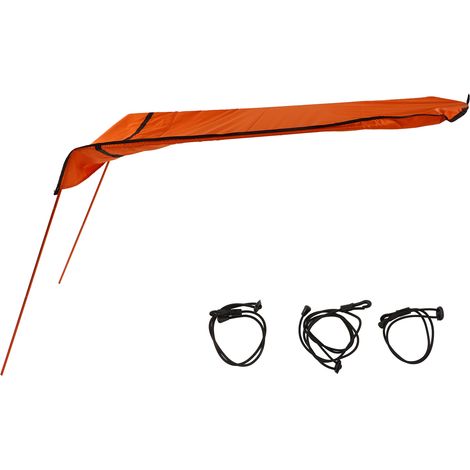 Voile anti-UV imperméable pour kayak, pliable et portable, facile à installer - Bâche de protection solaire orange pour canoë et bateau (1/5)