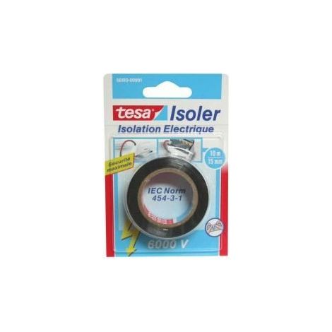 TESA Ruban Adhésif Isolation électrique - 10m x 15mm - Vert / Jaune