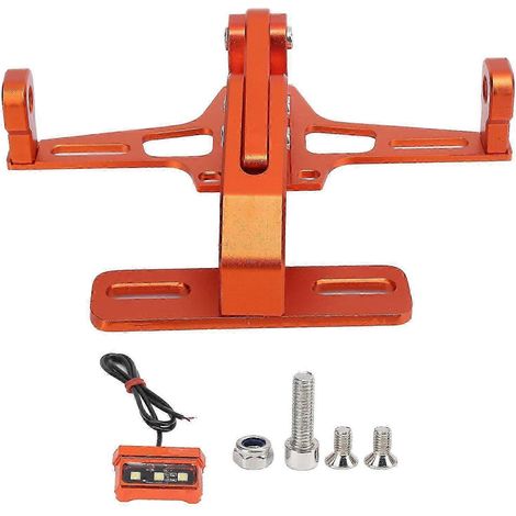 Support de plaque d'immatriculation arrière avec éclairage orange pour moto Kawasaki Ninja 1000 KX. Qualité irréprochable. (1/5)