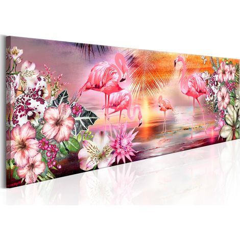 Quadro - Flamingoes Land - 150x50 (1/4)