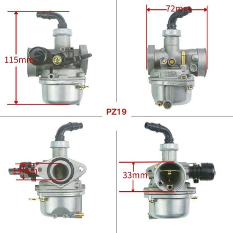 Carburateur pour karting 4 temps PZ19-037B 50cc 70cc 90cc 110cc 125cc (1/4)