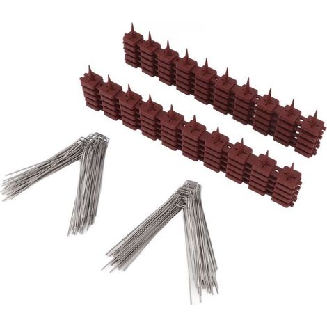 Pointes Anti-Oiseaux Multi-usages 15 Pieds Installation Facile et Durable Pointes de Boîte aux Lettres Anti-Oiseaux pour Clôture (SK430 (4+2)) (1/4)