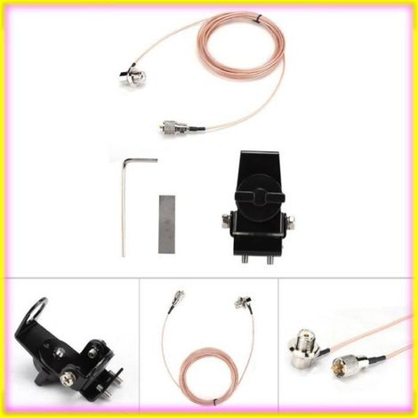 keenso support d'antenne d'autoradio Accessoires de Radio bidirectionnelle -20, support de montage d'antenne de son piece Noir (1/5)