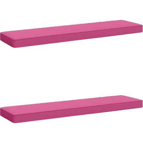 Coussins de banc 2 pièces VUGHT 2 pcs 100 % polyester Rose vidaXL