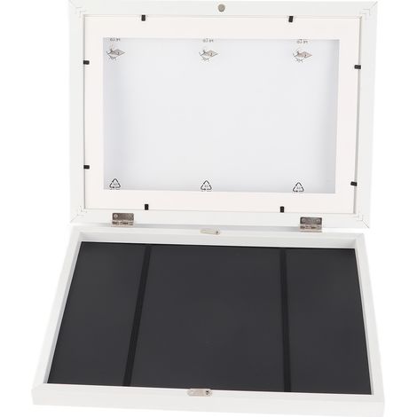Cadre Photo A4 avec Fermeture Magnétique - Cadre Front Opening Artwork Changeable - Cadre à Encadrer Art Moderne Blanc - 21x29.7cm MDF (1/3)