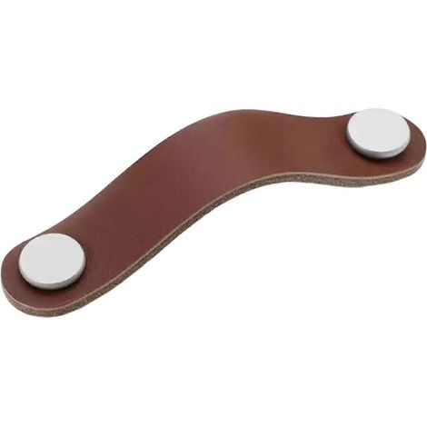 Poignées de porte en similicuir pour meubles de cuisine et tables de chevet-13.7cmx2.5cmx1.1cm-Brown