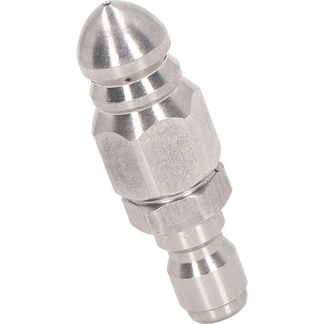 5000 PSI Hochdrucklanze, Edelstahldüse, 1/4 NPT Schnellanschluss, spitzer Kopf mit 1 vorderem Loch und 6 hinteren Löchern für eine kraftvolle Reinigung. (1/5)