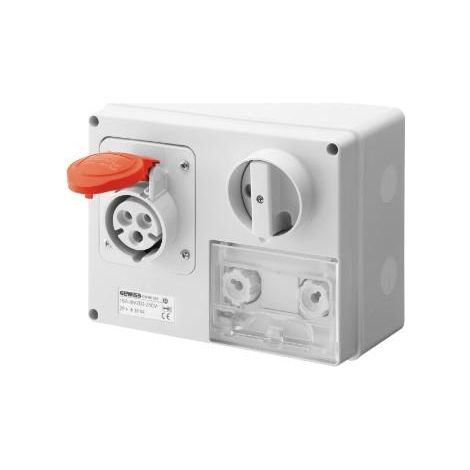 SOC.PR.VE.H.A.F.2P+T 32A 400V 9H CBF GEWISS GW66040