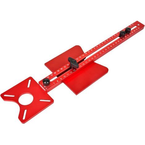 Support de rainure de fraisage multifonction 4 en 1, gabarit de coupe métrique pour outil de défonceuse, gabarit de cercle de toupie pour couper des (1/4)