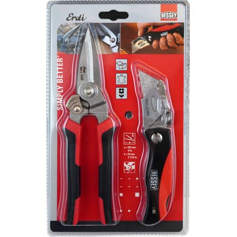 Bessey Aktionset Combi.Schere D52-2 und Klappmesser DBKPH (1/5)