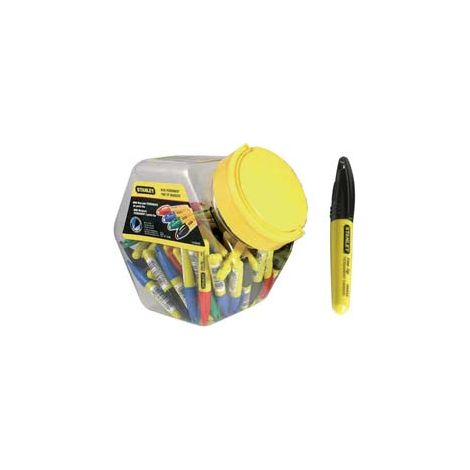 MINIPENNARELLI INDELEBILI PUNTA FINE- - colore nero (1-47-324) - 72 pezzi STANLEY