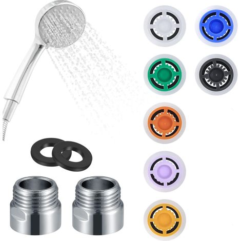 Lot de 10 Douche Limiteur de Réducteur de Débit Réglé, Limiteur d'Économie d'Eau, 4L/ 5L/ 6L/ 7L/ 8L/ 9L/ 12L (1/5)