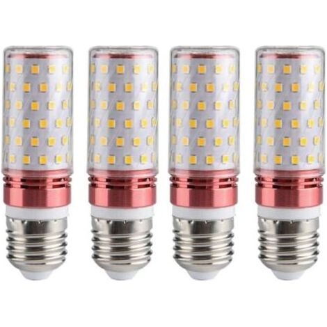 BUNTHAUS PA Lot de 4 ampoules LED E27 12 W 220 V, douilles pour lampe de table, lustre, éclairage d'urgence domestique, blanc naturel (1/4)