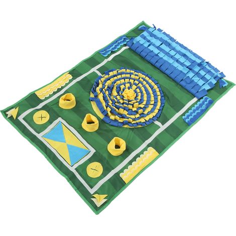Tapis de fouille pour animaux de compagnie, motif terrain de football, couverture d'éveil olfactif, tapis d'alimentation interactif pour l'entraînement et la réduction du stress chez le chien. (1/5)