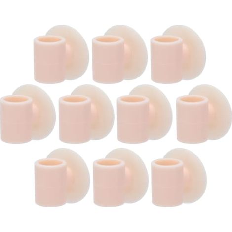 Lot de 10 butoirs de poignée de porte en silicone sans perçage avec ventouse, protection anti-collision pour portes en bois, métal ou verre, 4 x 4 x 4 cm, rose (1/5)