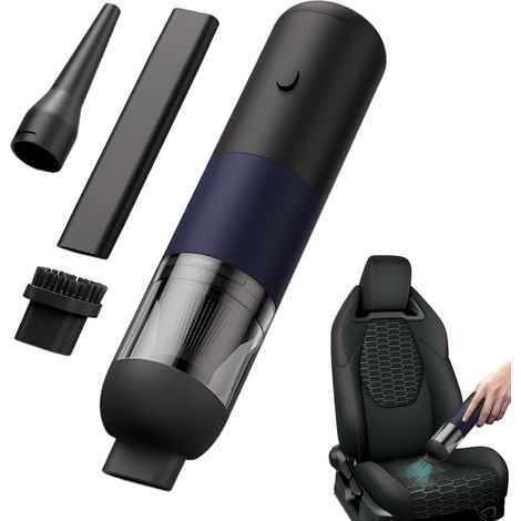 Aspirateur pour Voiture Dépoussiéreur Rechargeable Puissant Aspirateur voiture sans fil portable Pour voiture, maison, bureau, table, canapé, meubles, clavier, poils d'animaux, (1/5)