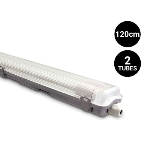 Pantalla Estanca Para 2 Tubos LED - 120cm - IP65