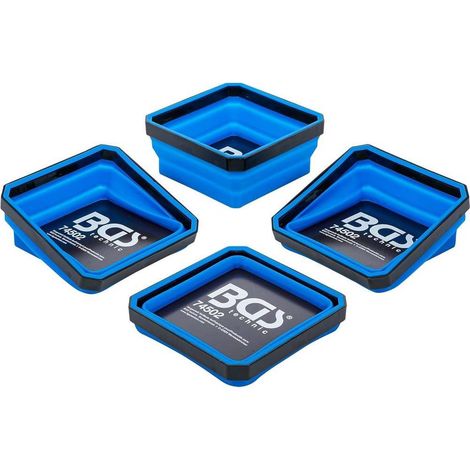 Jeu de Coupelles Magnétiques Silicone Pliables 4 pcs - 115 x 115 x 50 mm - Pratique et Résistante - D-Work (1/5)