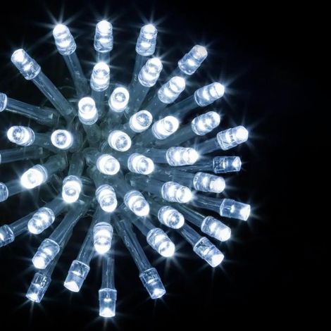 Paris Prix - Guirlande De Noël Lumineuse timer 50m Blanc Froid