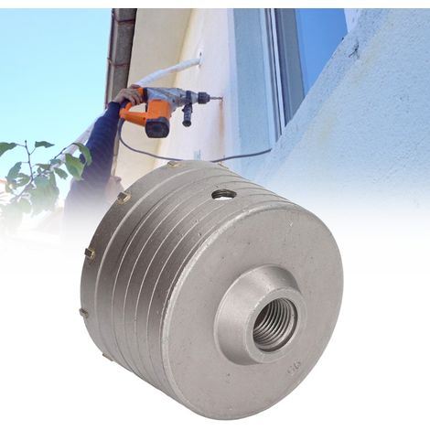 Outil d'ouverture de 95 mm pour le passage de tuyaux de climatiseur dans un mur en briques de béton. (1/5)