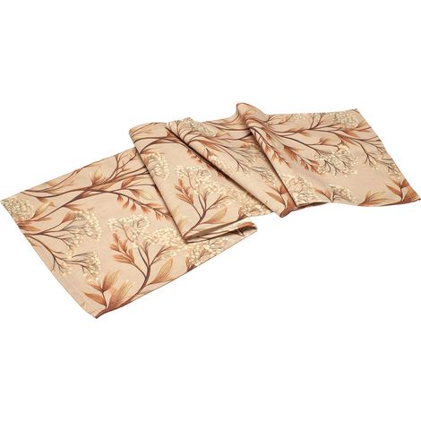 GASPER Lepuro Tischläufer INSTYLE mit Ranken Print 40 x 140 cm - Polyester & Leinen (1/2)