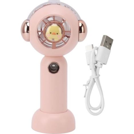 Ventilateur de brumisation portatif USB - Vvikizy - Rose - ABS - Débit d'air élevé - Fonctionnement silencieux - Compact et portable (1/4)
