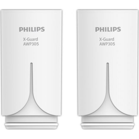 Philips AWP305P2 Wasserfilterkartuschen für Wasserhahnfilter. Set mit 2 Kartuschen.