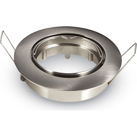 V-TAC GU10 Faretto da soffitto rotondo satinato orientabile VT-779 (1/8)