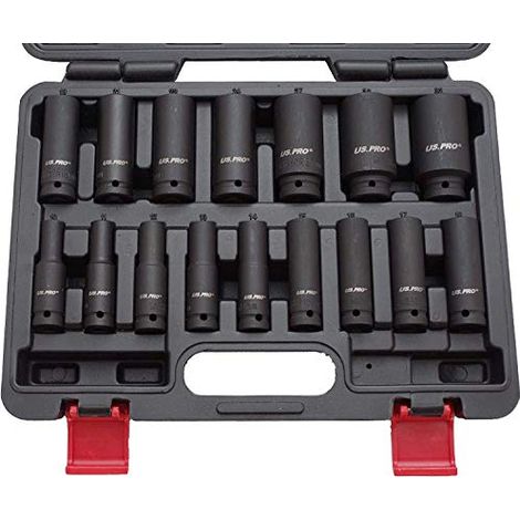 Forza-trapano avvitatore a percussione-noci 1,27 cm 10-32 mm 16 tlg chiave-set apoplessia simandra (1/4)