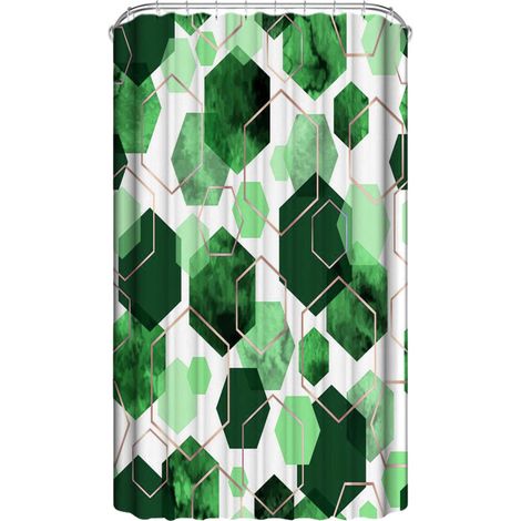 Bardusch-Rideau de douche moderne vert sauge pour salle de bain, rideau de bain imperméable à motif géométrique, ensemble de rideaux de douche en tissu abstrait pour la décoration intérieure (1/5)