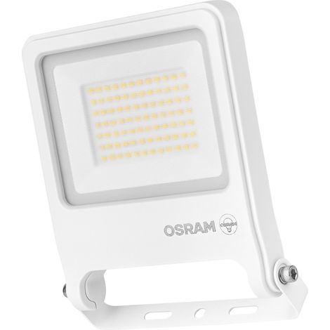 OSRAM Projecteur LED ENDURA FLOOD PC 50 W, blanc chaud 3 000 K, 5 000 lumens, IP65, aluminium recyclé, câble de raccordement 1 m, blanc, 100 lm/W (1/4)