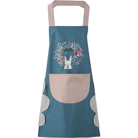Küchenschürze für Damen mit Handtrockentaschen, großer Tasche, wasserdicht, ideal zum Kochen und Backen. (1/4)